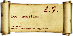 Lee Fausztina névjegykártya